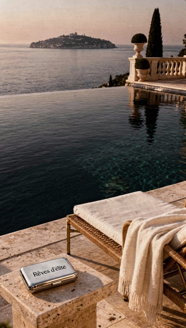 Piscine à débordement, Cap d'Antibes au matin
